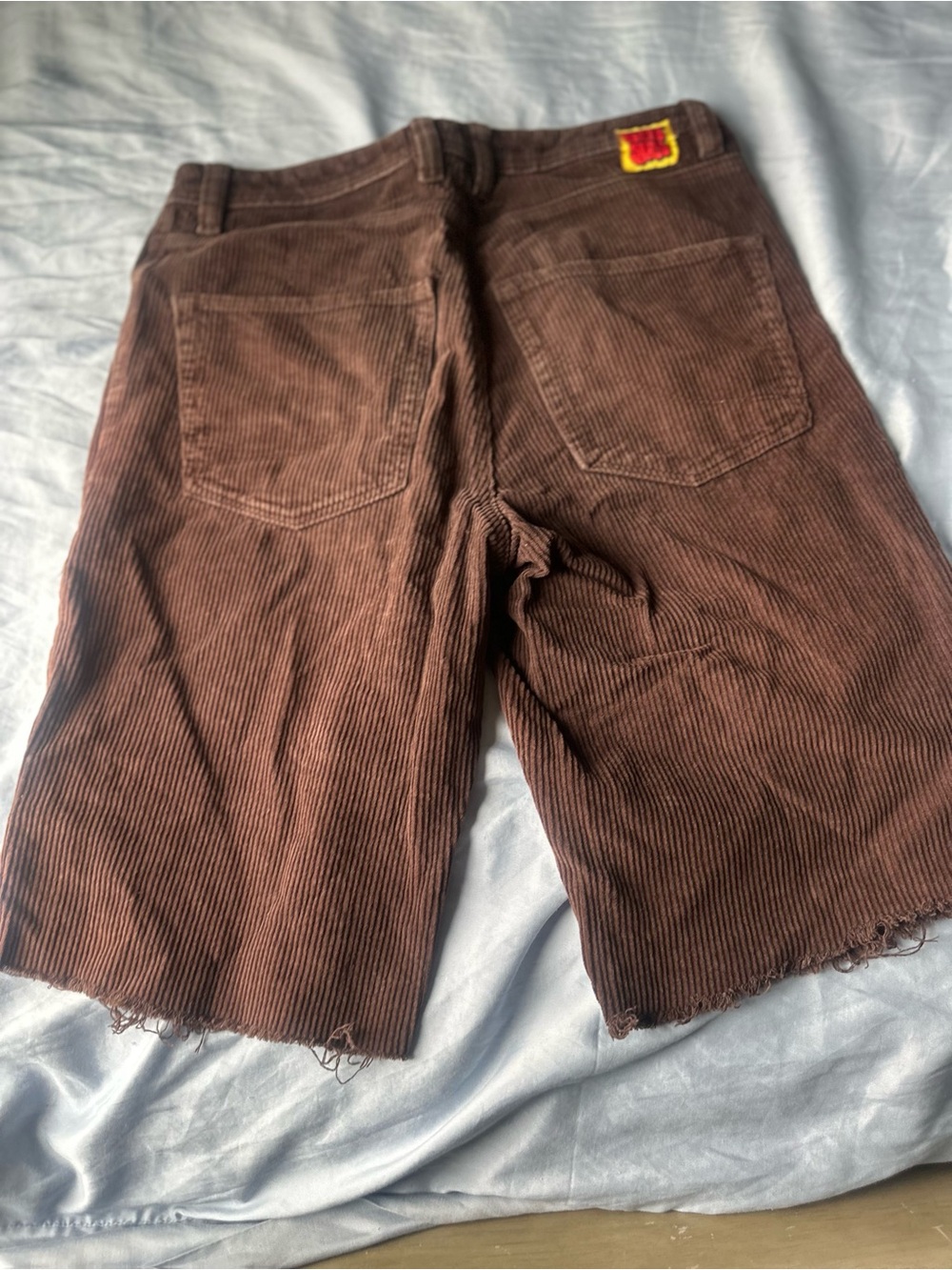 VTG vibe empyre brown corduroy raw hem jorts size-30